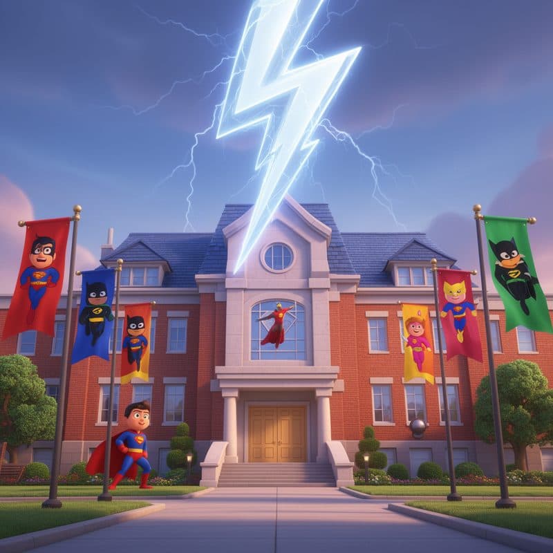 Illustration from “Superhero School”, page 2
